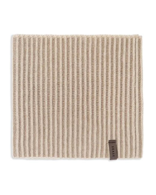 Sease Natural Ribbed Scarf for men