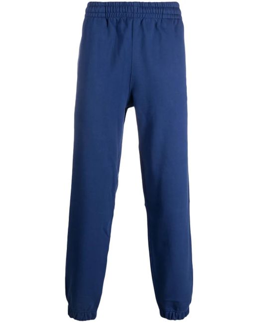 Lacoste Blue Logo-Patch Organic Cotton Track Trousers for men