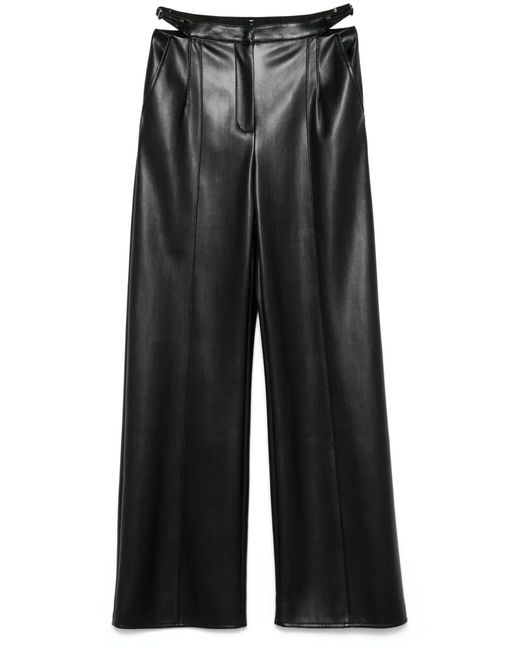 Patrizia Pepe Black Straight-Leg Trousers
