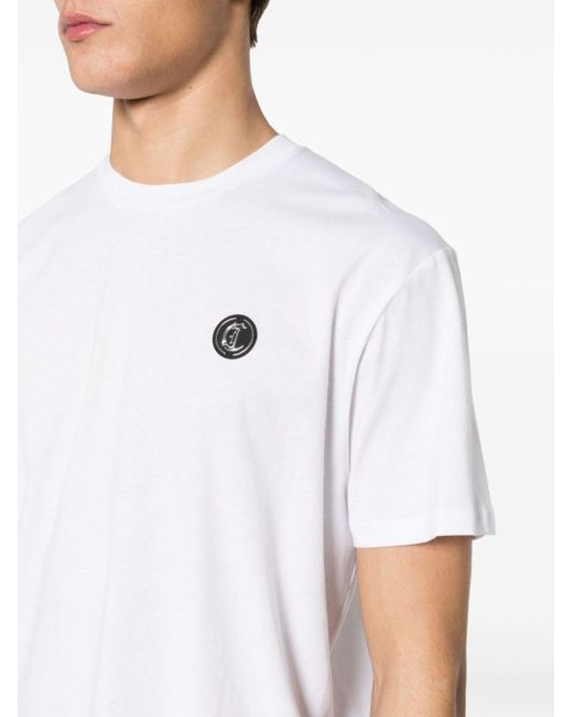 Camiseta con logo Just Cavalli de hombre de color White