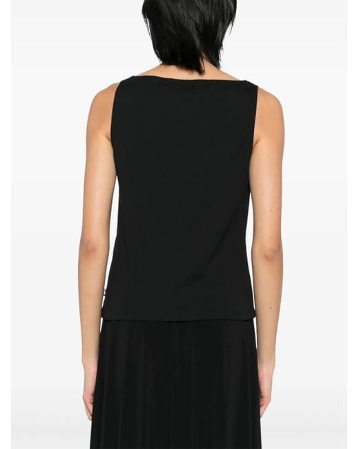 Agnes B. Black Leopard Tank Top