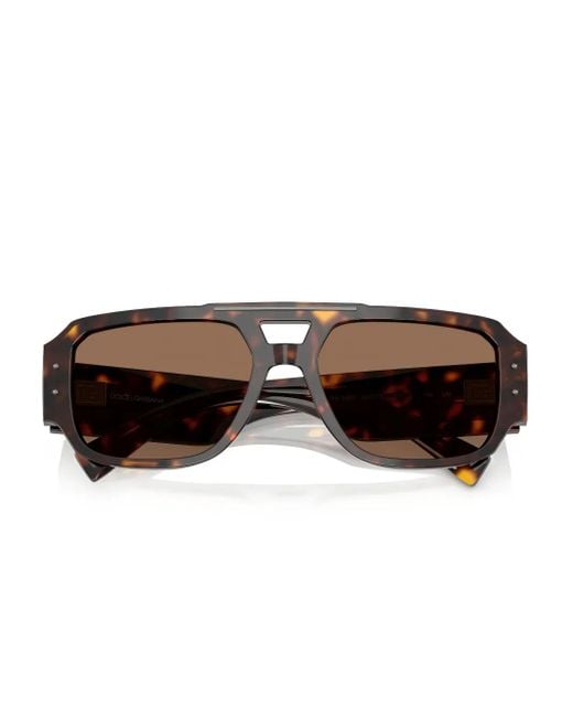 Dolce & Gabbana Brown Pilot-Frame Sunglasses for men