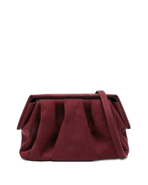 THEMOIRÈ Purple Gathered-Detail Clutch