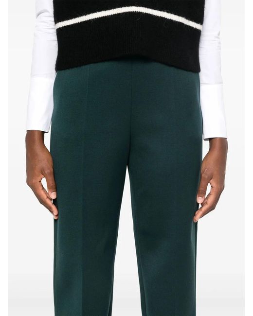Giorgio Armani Green Straight-Leg Wool Trousers