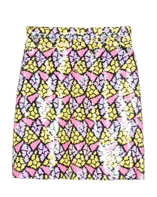Gemy Maalouf Pink Sequinned Miniskirt