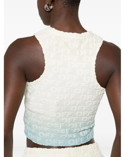 Canotta Con Monogramma Jacquard di Off-White c/o Virgil Abloh in White