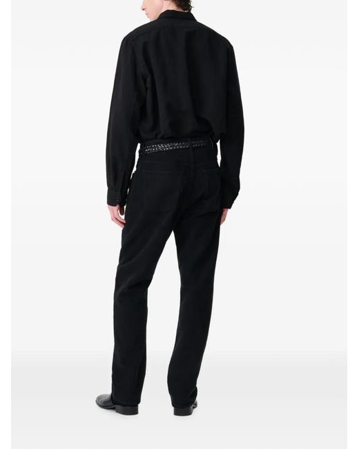 Studio Nicholson Black Hithe Garment-Dyed Shirt for men