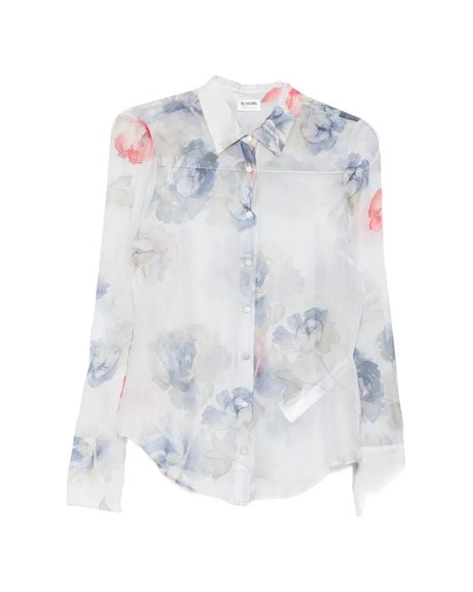 Blugirl Blumarine White Floral-Print Shirt