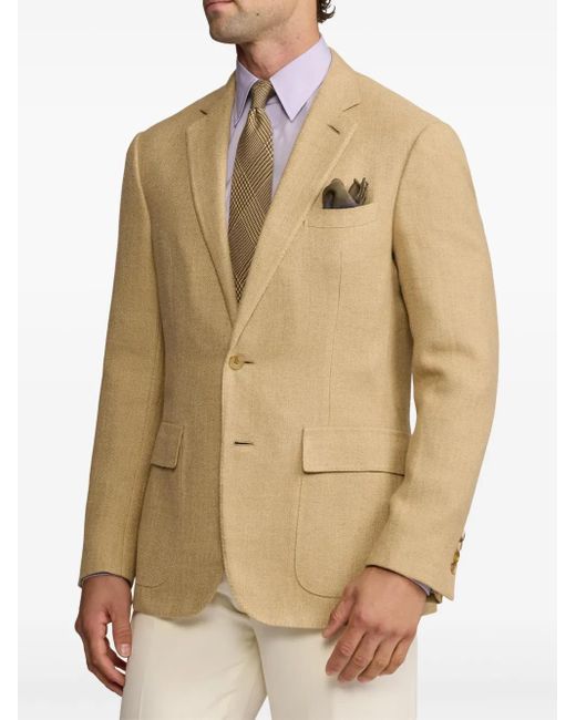 Ralph Lauren Natural Single-Breasted Blazer for men