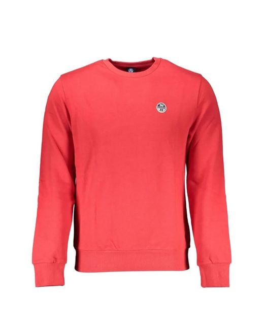 North Sails Red Logo-Patch Sweatshirt for men