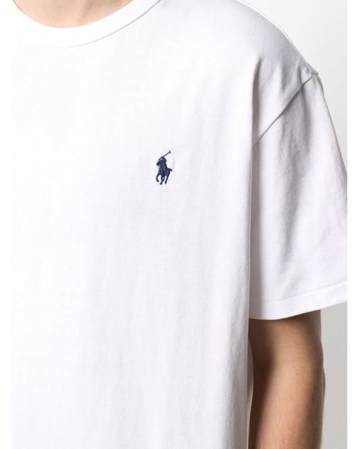 Polo Ralph Lauren White Logo Cotton T-shirt for men