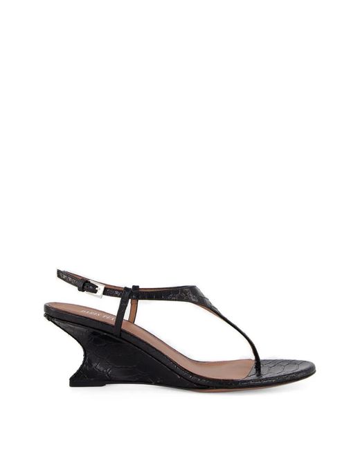 Paris Texas Black Nina Leather Sandals
