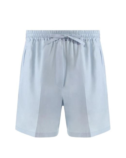 Umit Benan Blue Julian Paradiso Drawstring-Waistband Shorts for men