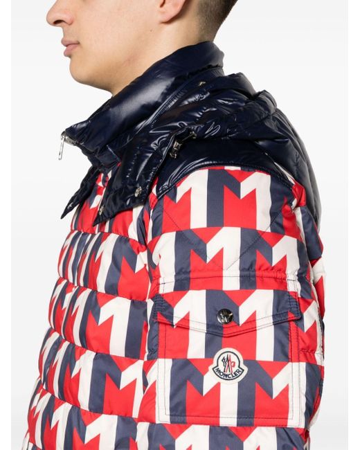 Moncler Red Tablasses Reversible Hooded Jacket for men