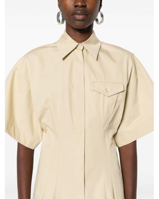 Sportmax Natural Short-sleeves Cotton Shirt