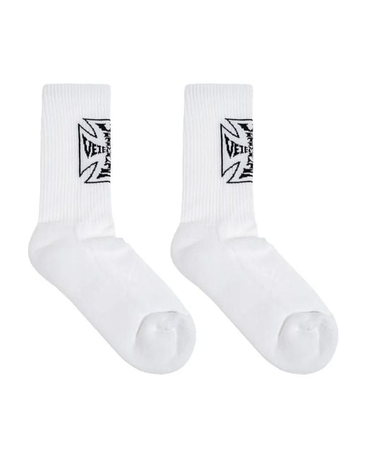 Vetements White Intarsia Socks