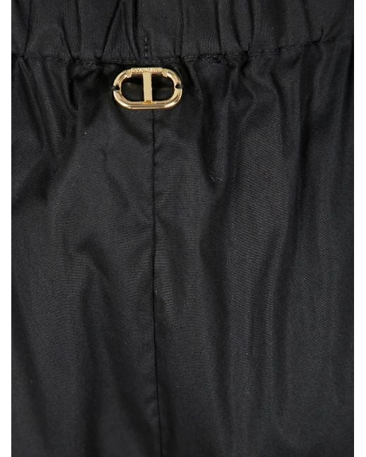Twinset Black Elasticated-Waist Trousers