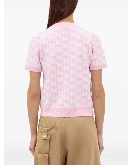 MSGM Pink Patterned T-Shirt