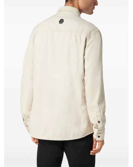 メンズ Philipp Plein デニムシャツ Natural