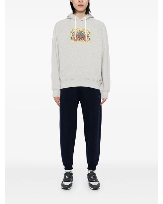 Bally White Graphic-Print Hoodie for men