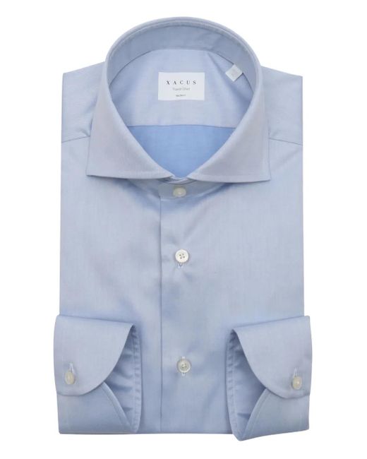 Xacus Blue Buttoned Cotton Shirt for men