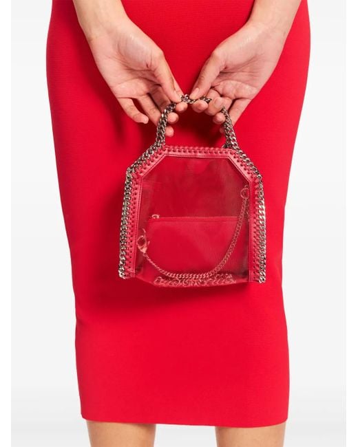 Robe Mi-Longue À Empiècement En Dentelle Stella McCartney en coloris Red