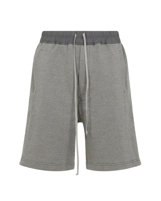 Rick Owens Gray Drawstring Shorts for men