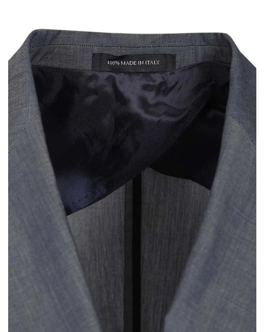 Latorre Blue Double-Breasted Boxy-Fit Blazer