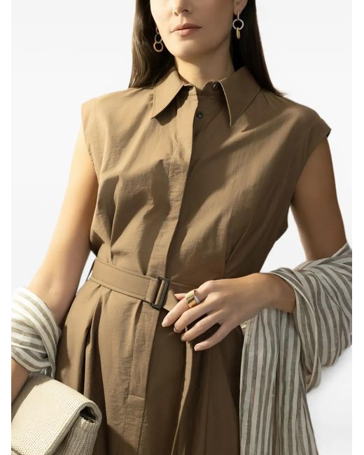 Brunello Cucinelli Brown Shirt Dresses