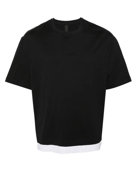 Neil Barrett Black Layered Cotton T-Shirt for men