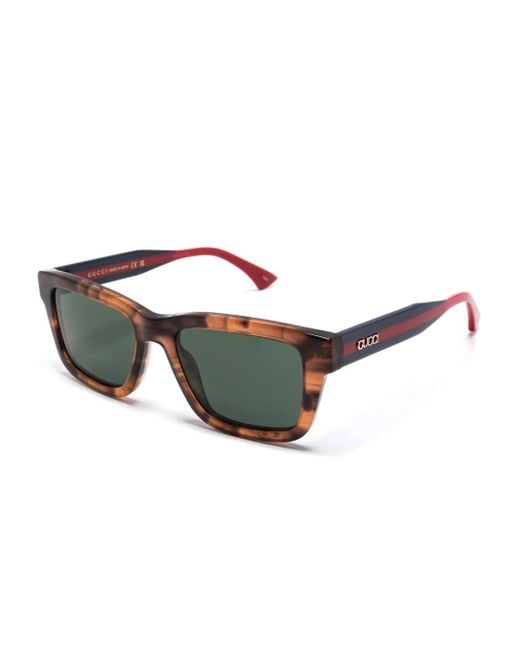 Gucci Green Square-Frame Sunglasses for men