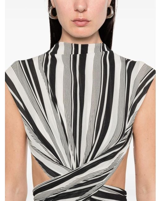 Philosophy Di Lorenzo Serafini Gestreepte Maxi-Jurk in het White