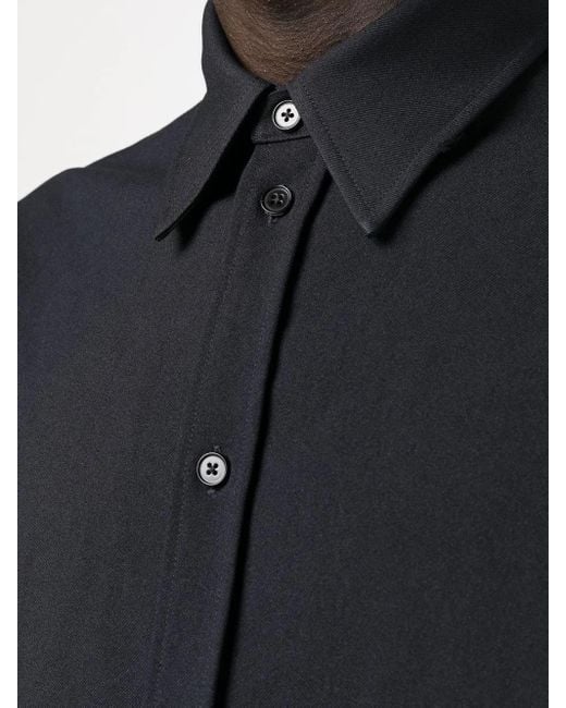 Jil Sander Blue Long-Sleeved Cotton Shirt for men