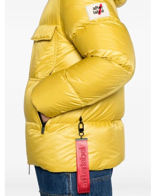 AFTER LABEL Yellow Katalla Quilted Hooded Jacket for men