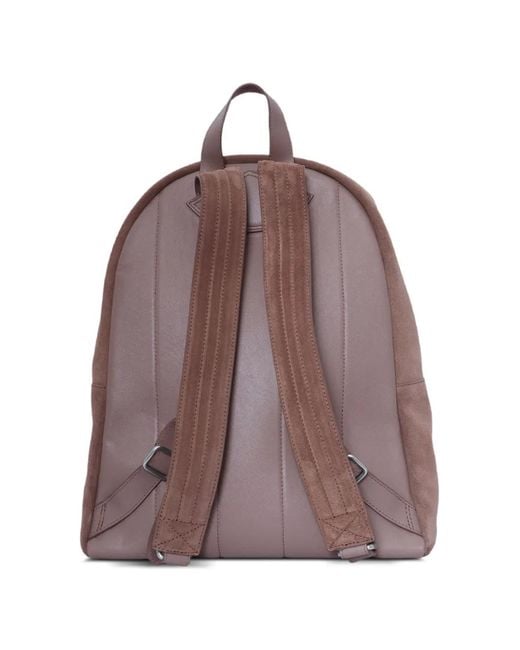 Orciani Brown Front-Strap Suede Backpack for men
