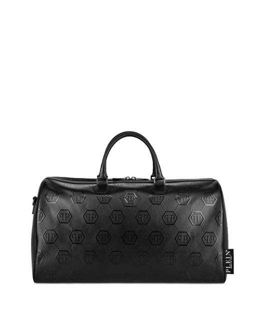 メンズ Philipp Plein モノグラム ボストンバッグ Black