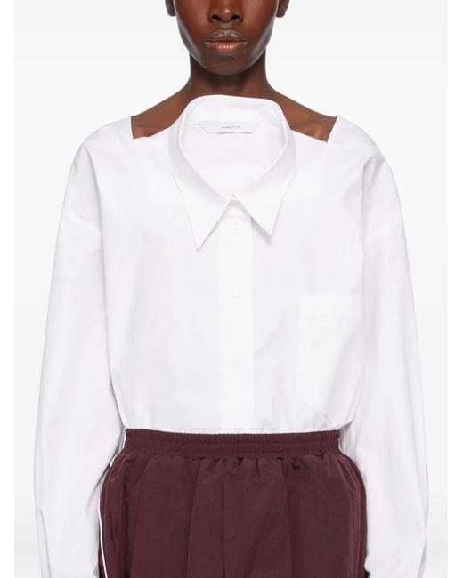 Pushbutton White Klassisches Hemd