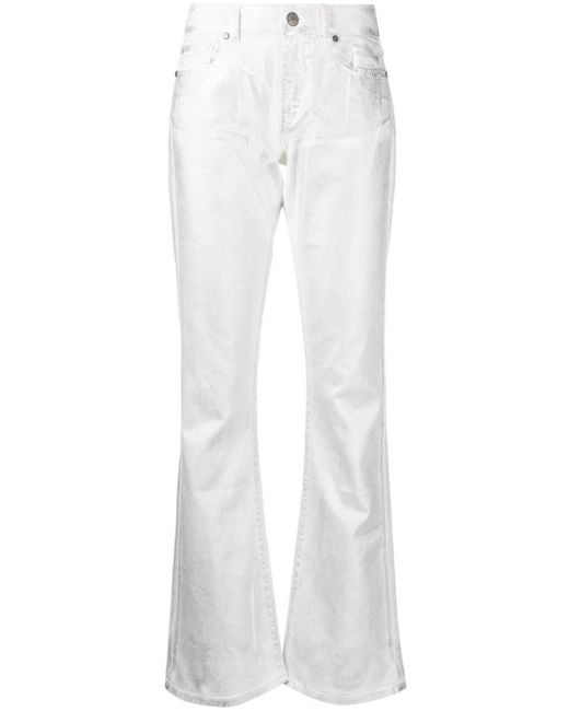 P.A.R.O.S.H. White Low-rise Bootcut-leg Jeans