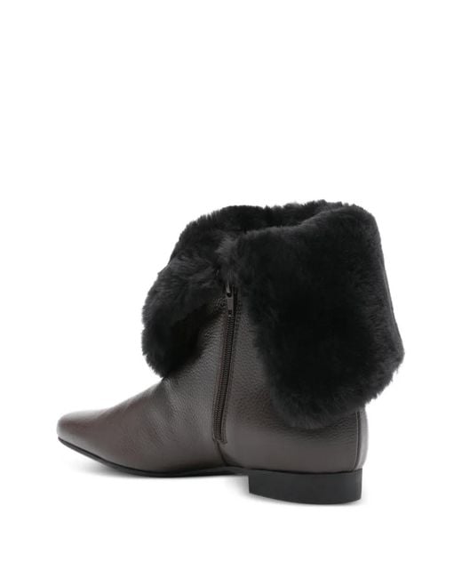 Totême  Black Shearling Boots