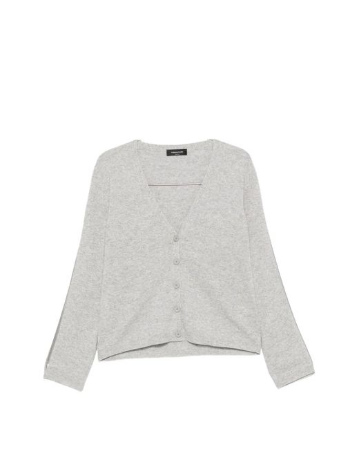 Fabiana Filippi White V-Neck Cardigan
