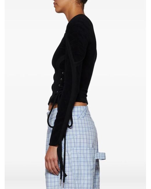 Natasha Zinko Black Towelling Muscle Top