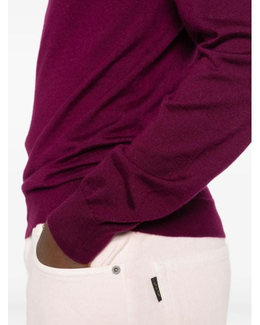 Eric Bompard Purple Rollkragenpullover Aus Kaschmir