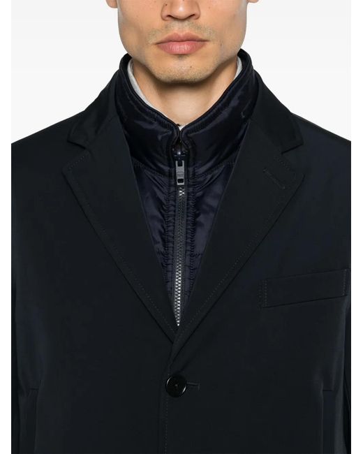 Fay Blue Layered Coat for men
