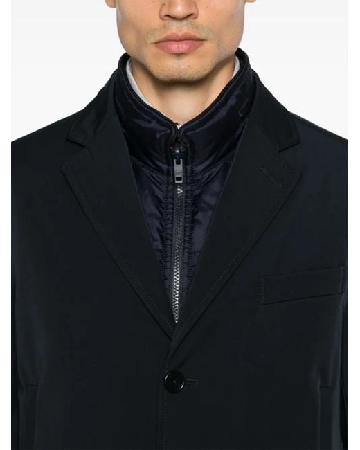 Fay Blue Layered Coat for men