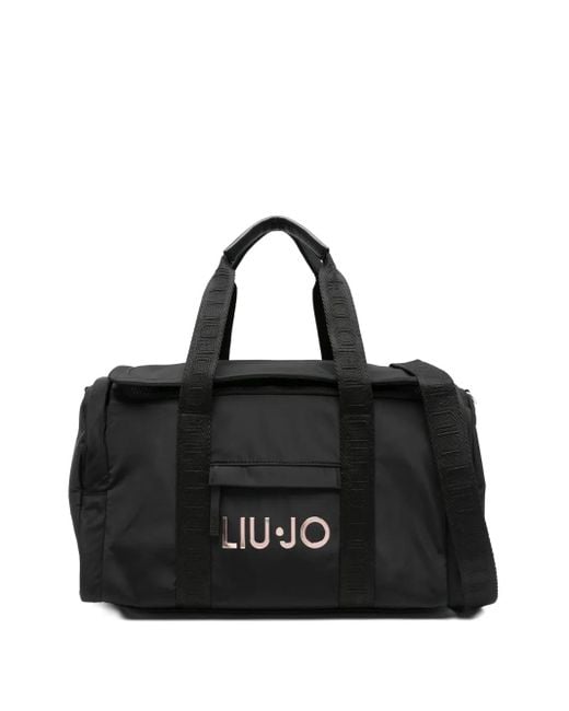 Liu Jo Black Logo-Plaque Holdall