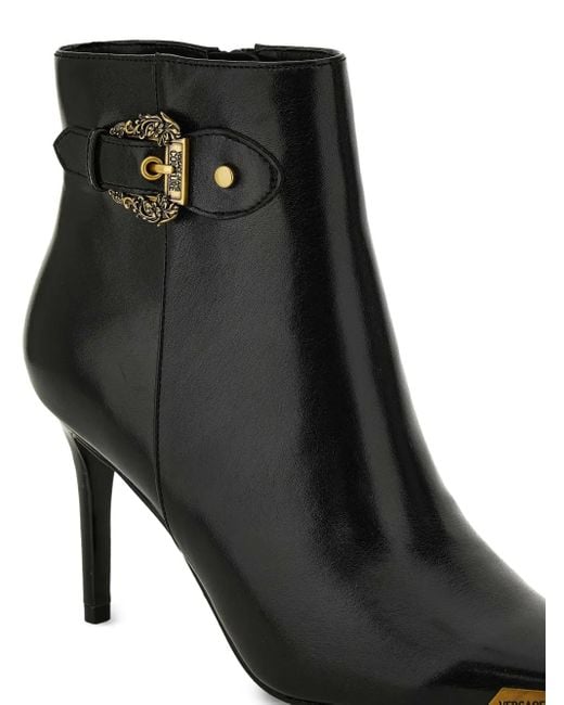 Versace Jeans Couture Black 90Mm Scarlett Buckle-Detail Ankle Boots