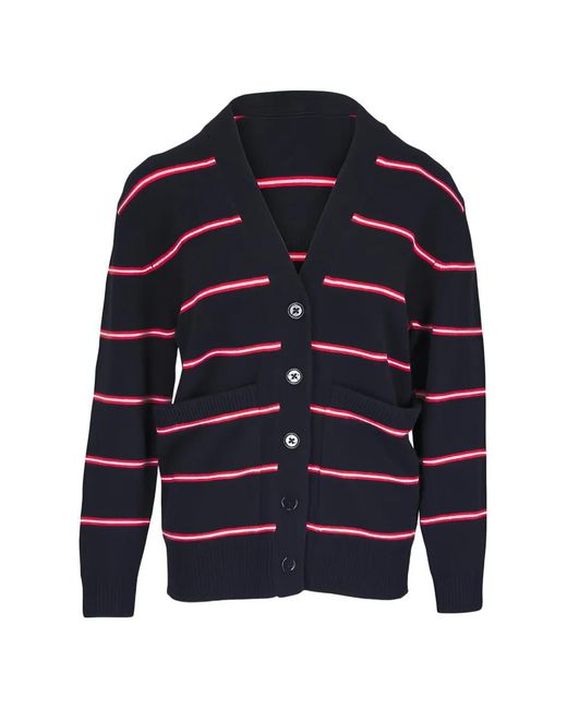 Dorothee Schumacher Blue Striped-Pattern Cardigan