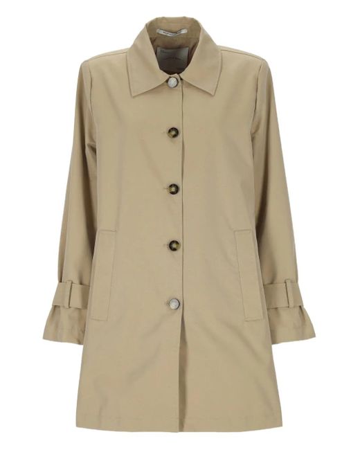 EMMA & GAIA Single-breasted Trench Coat Natural