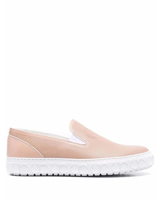 Casadei Multicolor Embossed-Logo Slip-On Sneakers