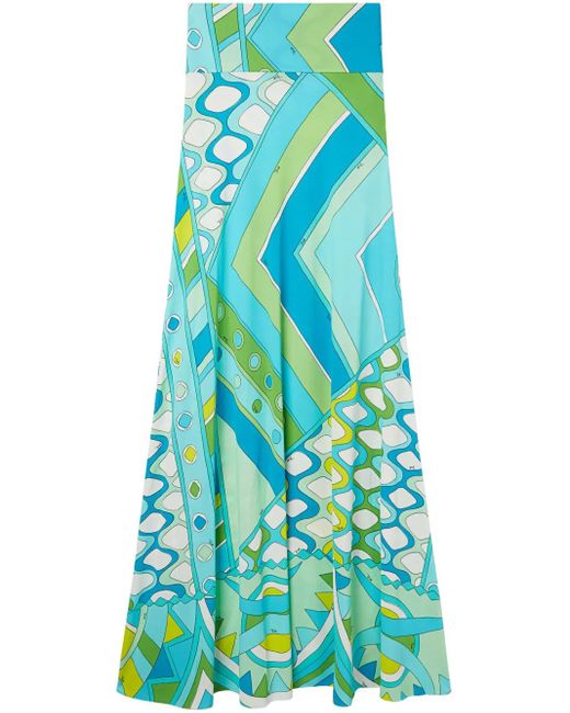 Falda larga con estampado Vivara Emilio Pucci de color Blue